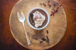 Elegant dessert presentation with berries