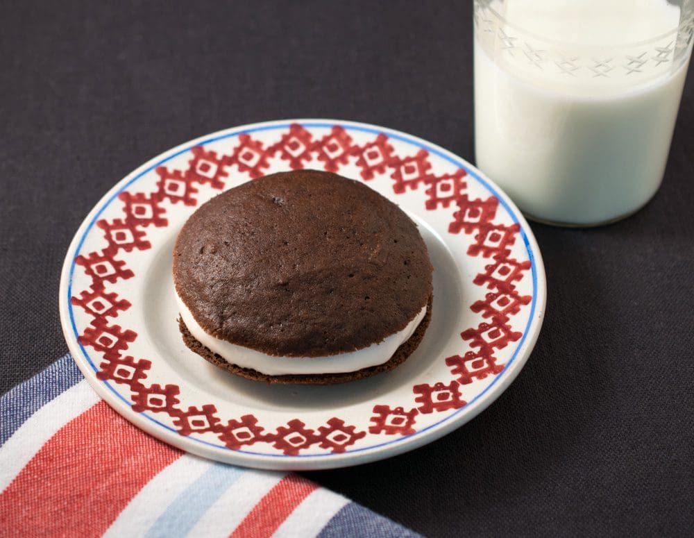 Dessert on decorative plate