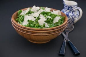 Arugula salad with Parmesan shavings